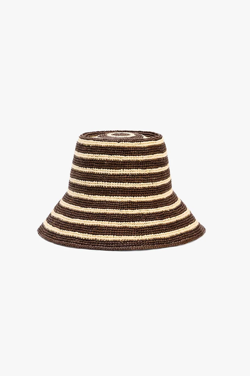 Janessa Leoné Felix Bucket Hat - Walnut Stripe