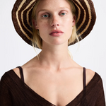 Janessa Leoné Felix Bucket Hat - Walnut Stripe
