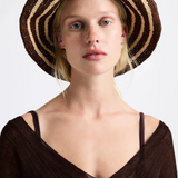 Janessa Leoné Felix Bucket Hat - Walnut Stripe