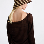 Janessa Leoné Felix Bucket Hat - Walnut Stripe