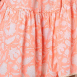 Juliet Dunn Pomegranate Print Loose Strappy Mini Dress - Neon Red