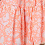 Juliet Dunn Pomegranate Print Loose Strappy Mini Dress - Neon Red