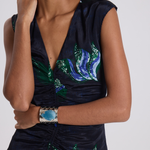 Maria Cher Melrose Tora Midi Dress - Blue