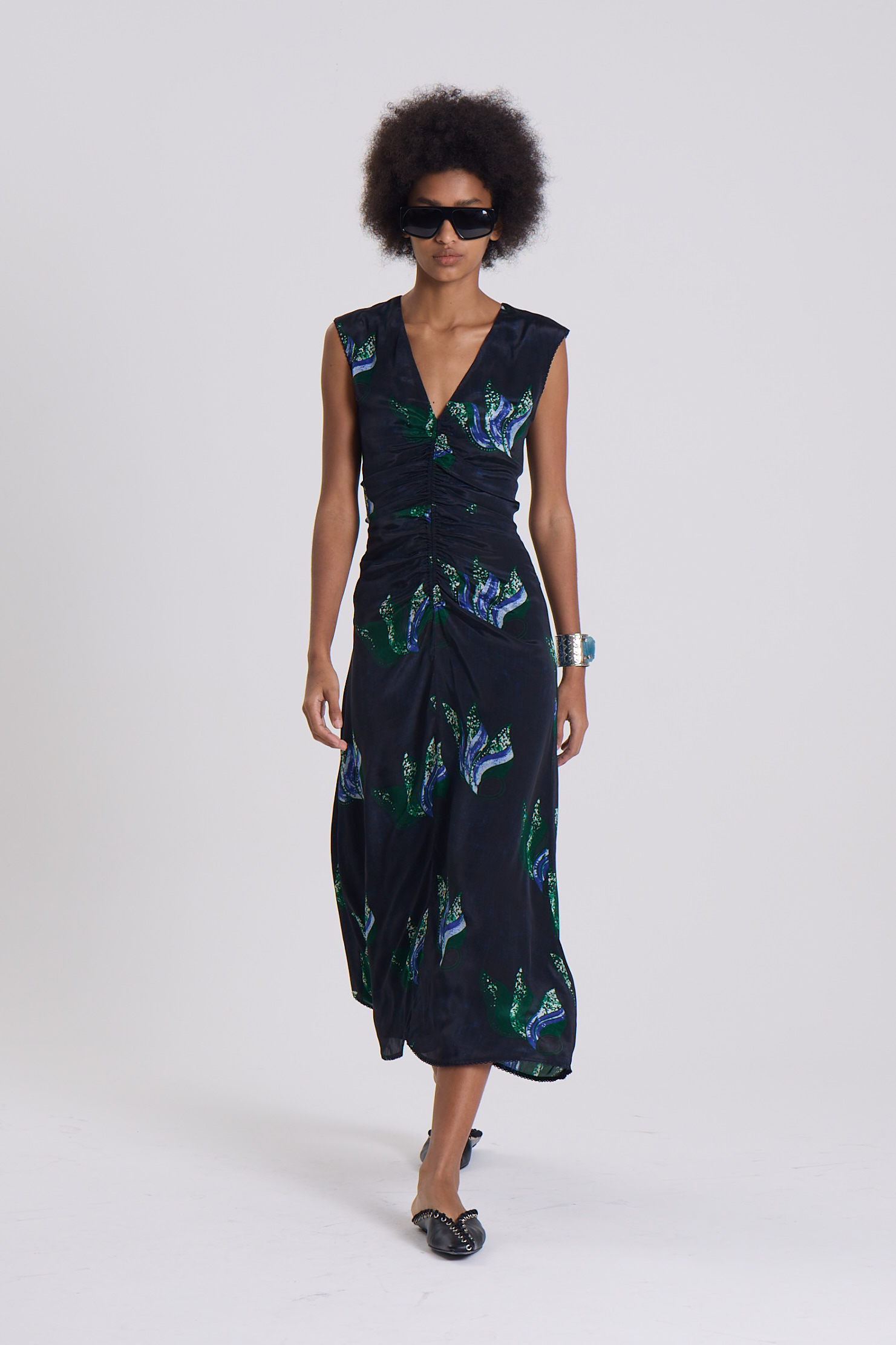 Maria Cher Melrose Tora Midi Dress - Blue