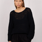 Mikoh Mehetia Knit Drop Shoulder Long Sleeve Top - Night