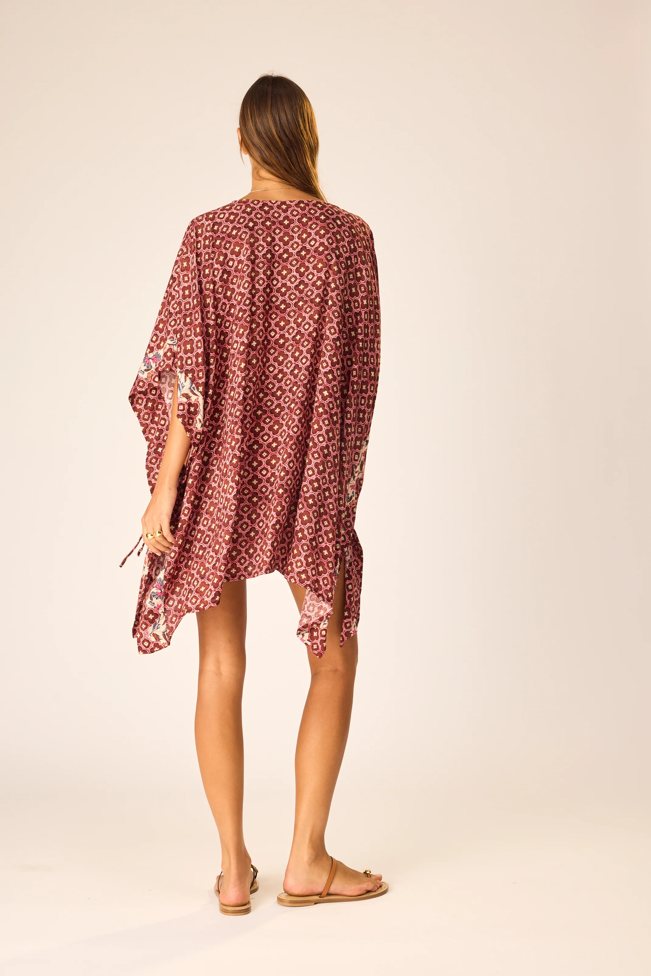Natalie Martin Paulina Mini Caftan - Mosaic Spice