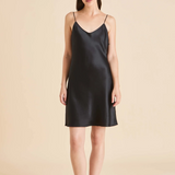 Olivia Von Halle Venus Silk Dress - Jet Black