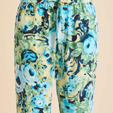 Olivia Von Halle Casablanca Silk Pajamas - Jardin Blue Floral