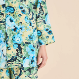 Olivia Von Halle Casablanca Silk Pajamas - Jardin Blue Floral