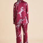 Olivia Von Halle Lila Silk Pajamas - Cherie Red Leopard