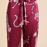 Olivia Von Halle Lila Silk Pajamas - Cherie Red Leopard