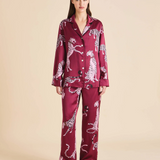 Olivia Von Halle Lila Silk Pajamas - Cherie Red Leopard