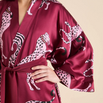Olivia Von Halle Mimi Robe - Cherie Red Leopard