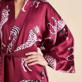 Olivia Von Halle Mimi Robe - Cherie Red Leopard