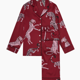Olivia Von Halle Lila Silk Pajamas - Cherie Red Leopard
