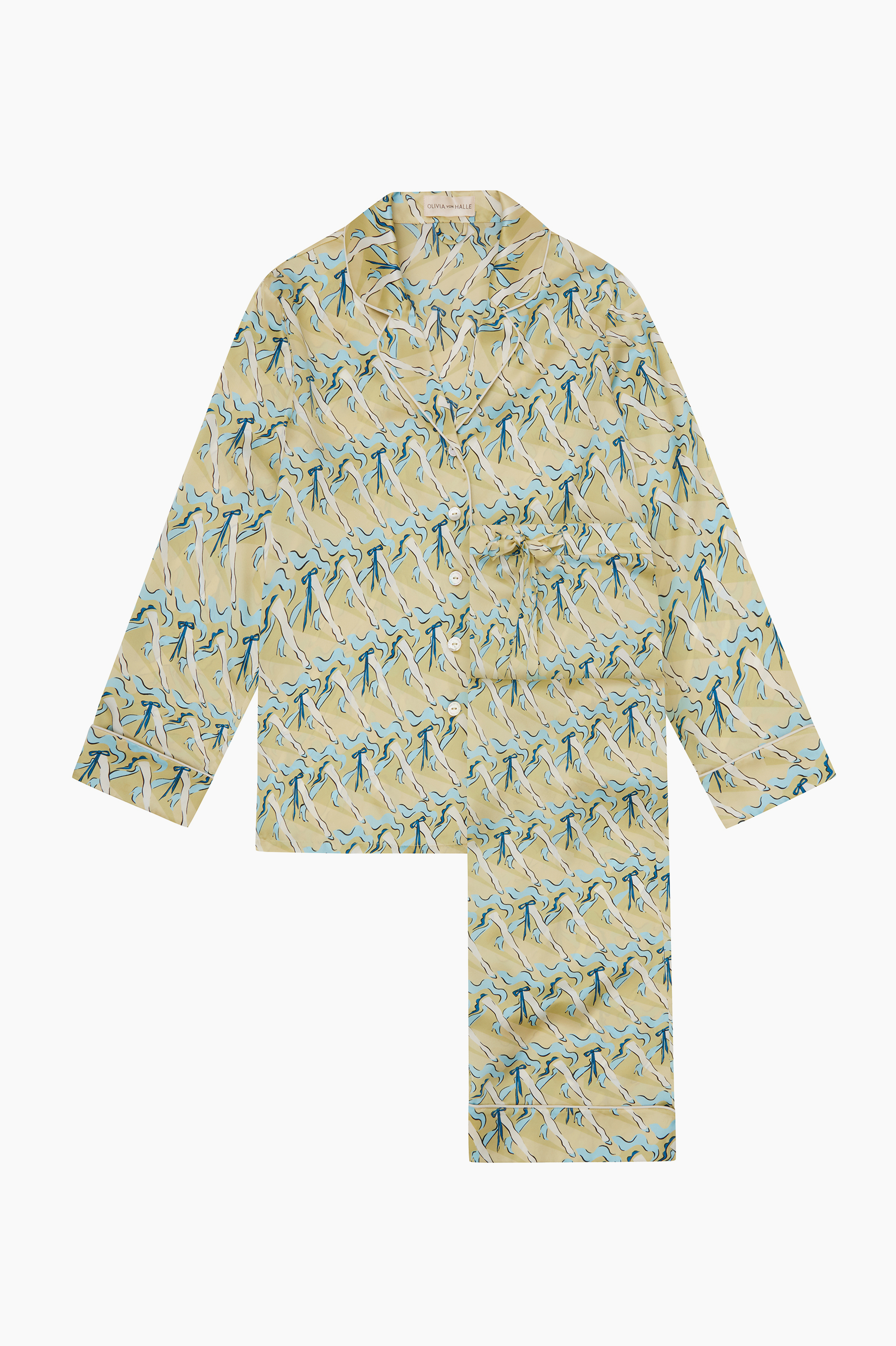 Olivia Von Halle Lila Silk Pajamas - Loulou