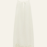 Peony Embroidered Midi Dress - Gardenia
