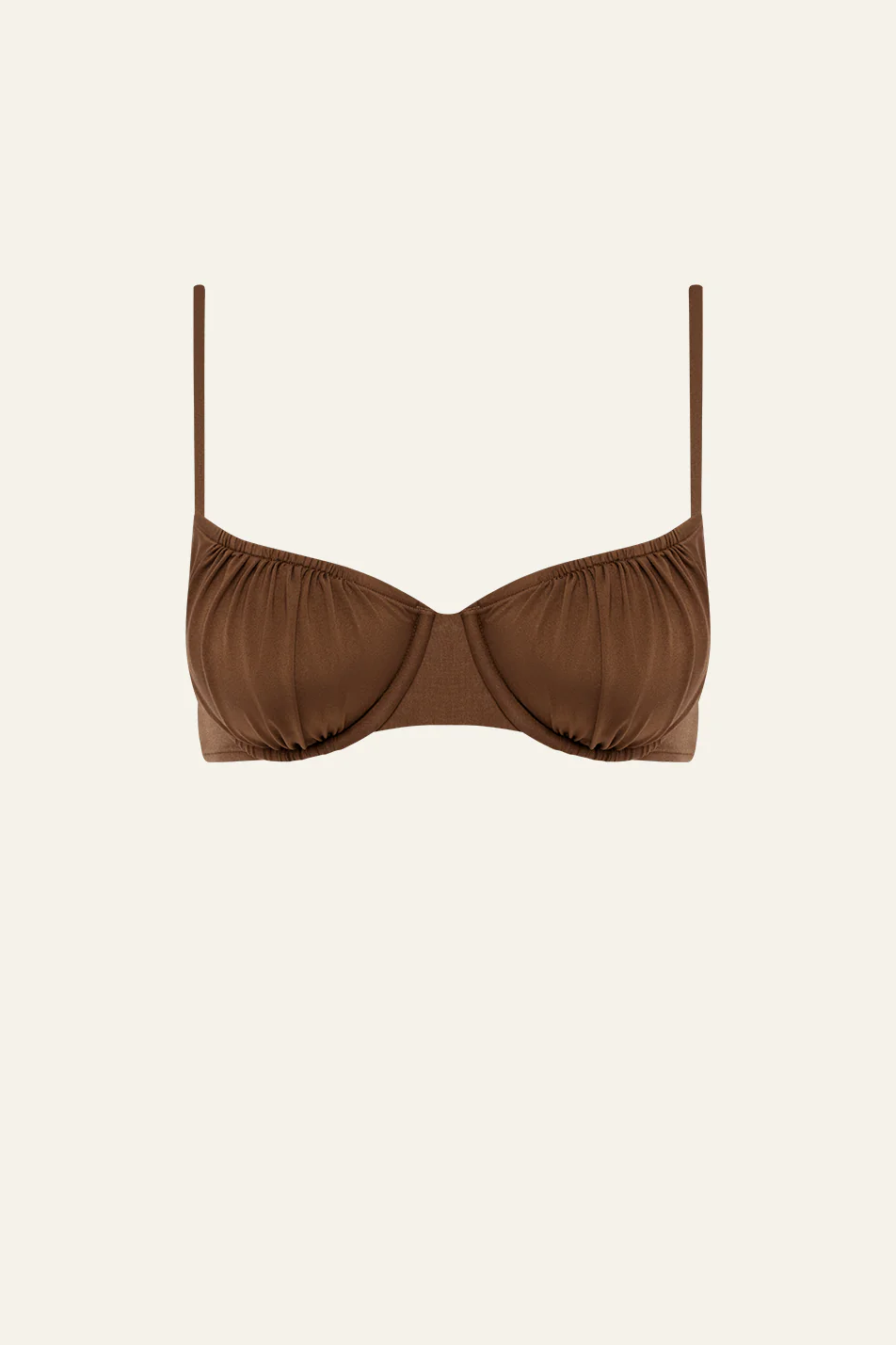 Peony Everlasting Ruched Balconette - Mocha