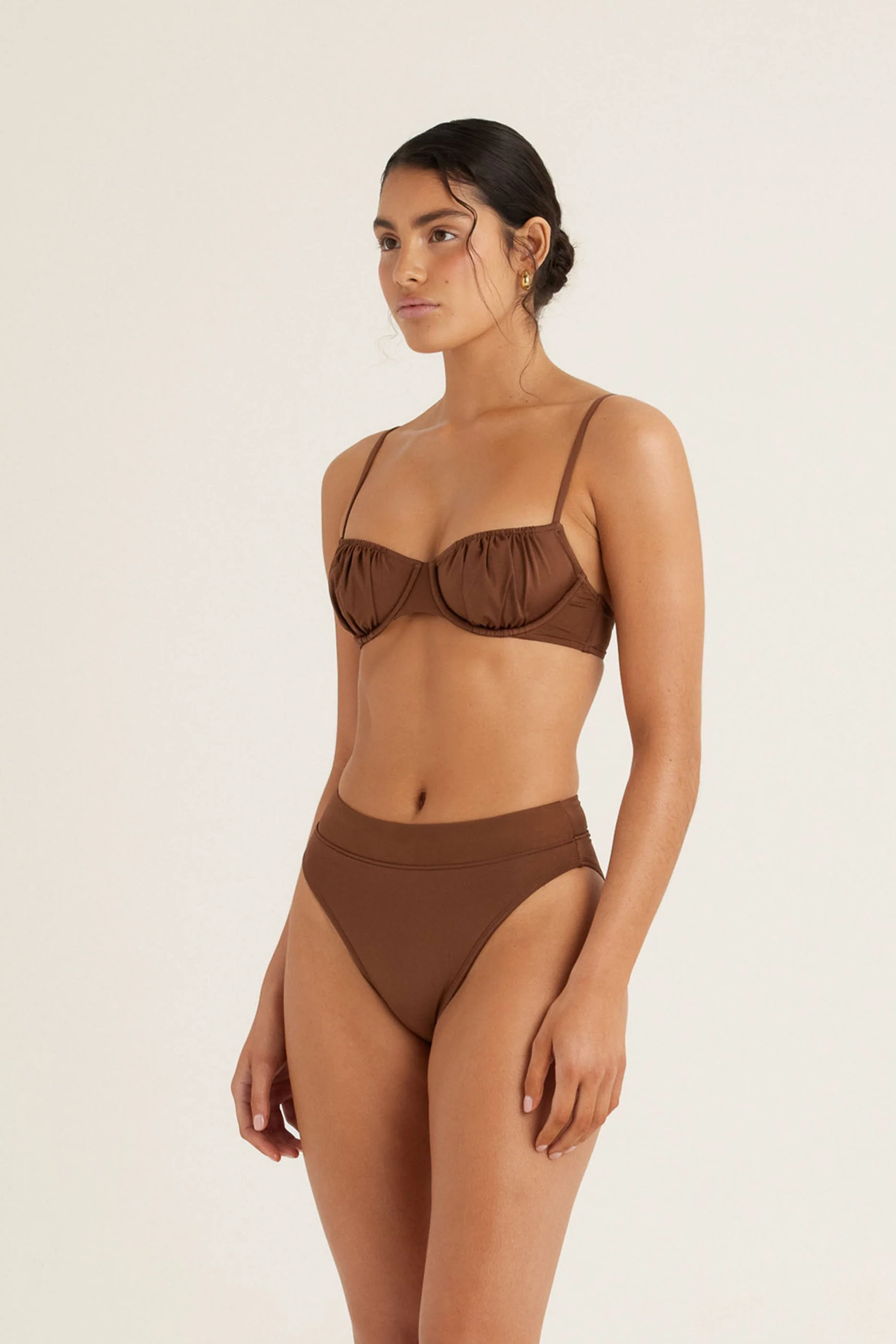 Peony Mid High Cut Pant - Mocha