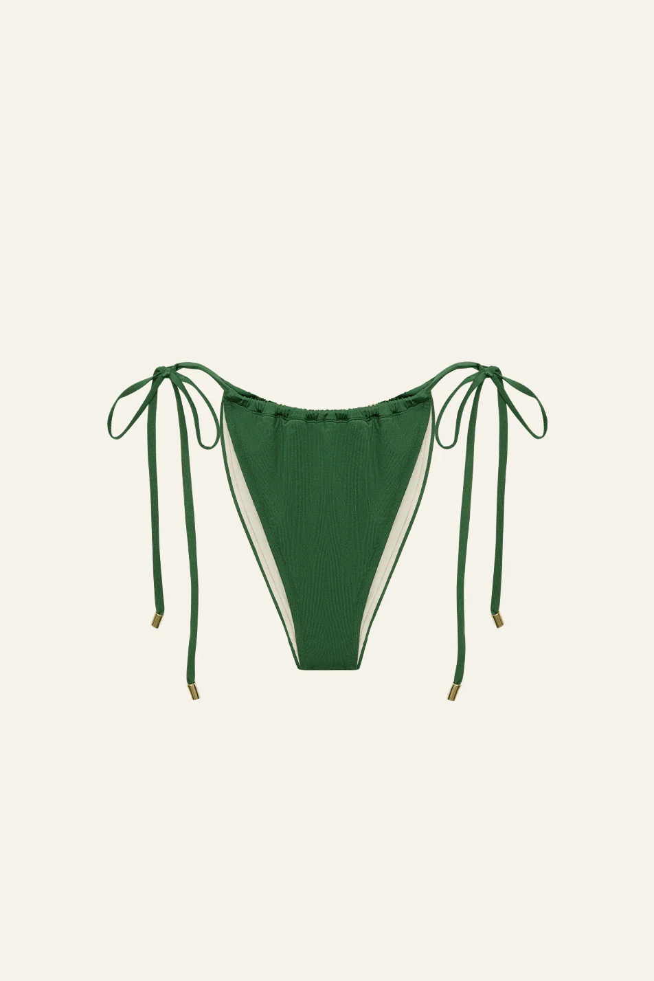 Peony Ruched Channel String Pant - Bottle Green