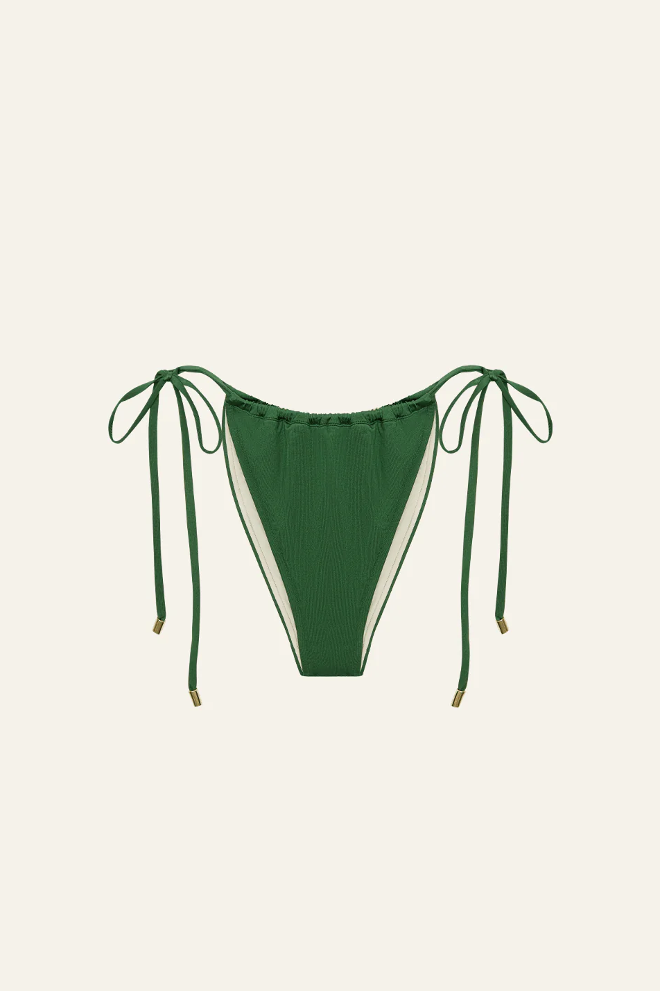 Peony Ruched Channel String Pant - Bottle Green