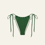 Peony Ruched Channel String Pant - Bottle Green