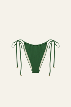 Peony Ruched Channel String Pant - Bottle Green
