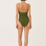 Peony Shirred One Piece - Olivine