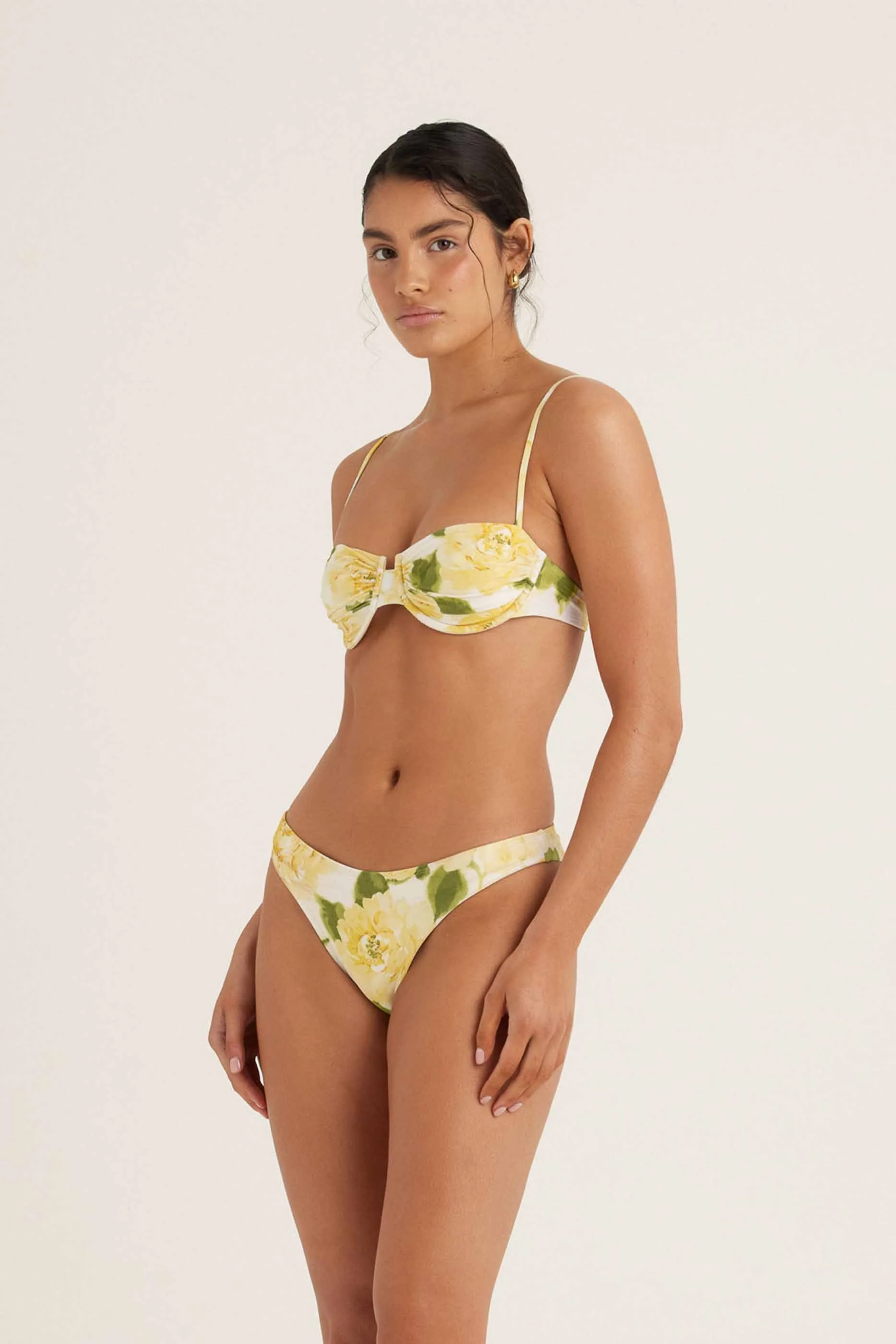 Peony Ruched Holliday Balconette & Staple Pant - Clair De Lune