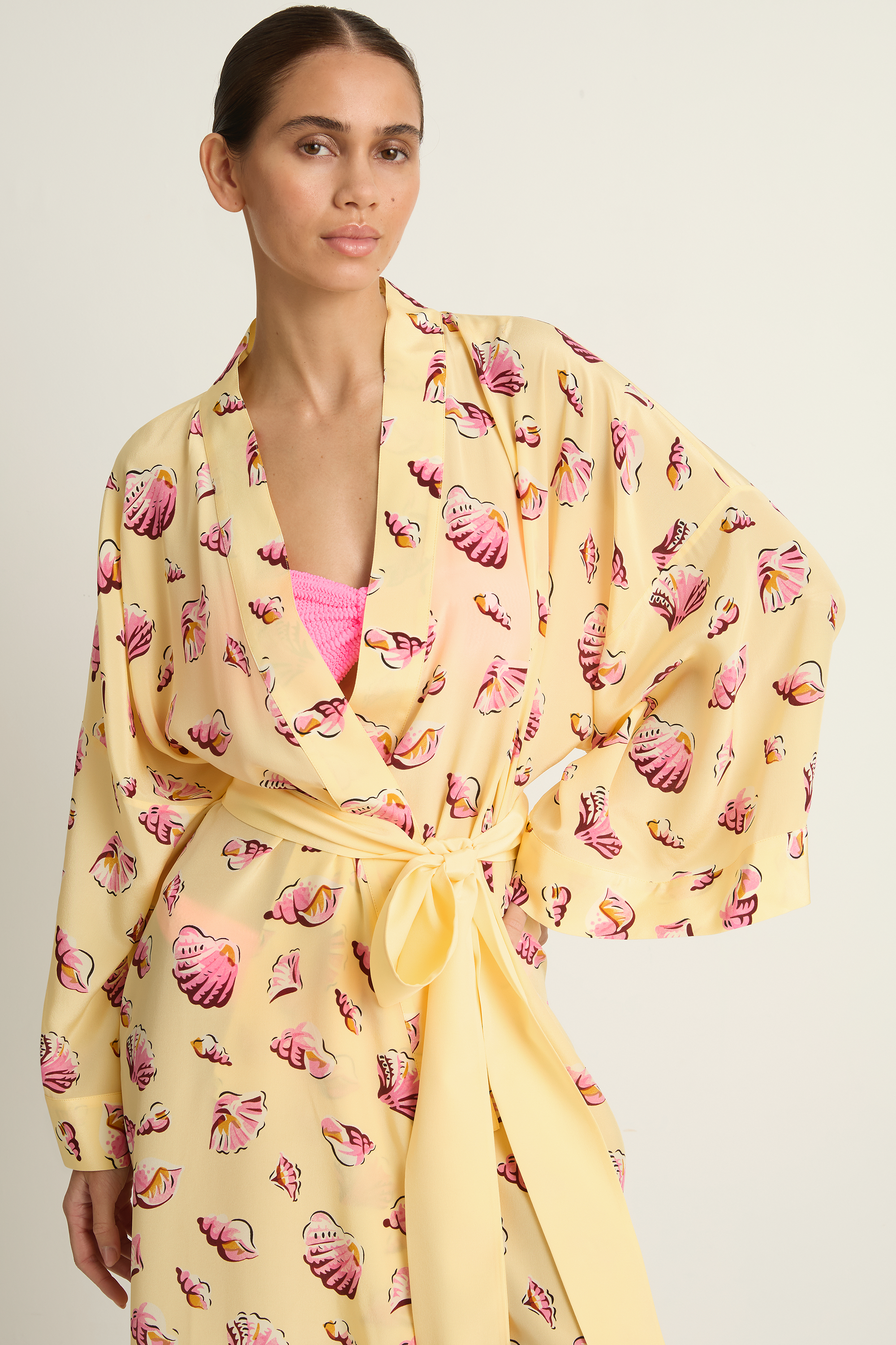 Olivia Von Halle Mimi Robe - Junonia Yellow Seashell