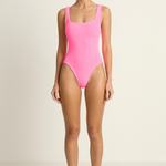 Hunza G Square Neck One Piece - Bubblegum