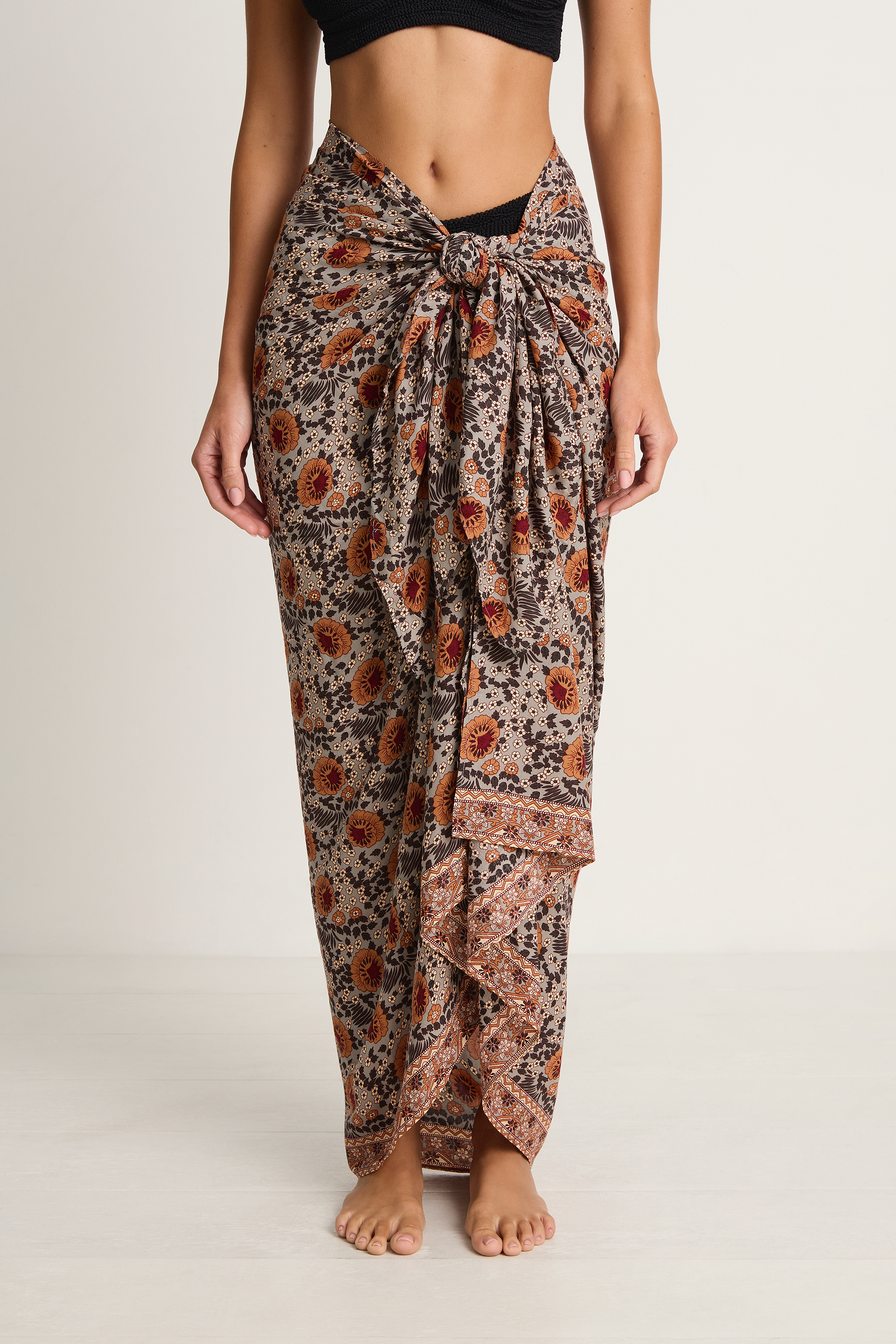 Natalie Martin Sarong - Vintage Flowers Slate