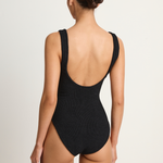 Hunza G Celine One Piece with Tonal Hoops - Black