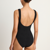 Hunza G Celine One Piece with Tonal Hoops - Black