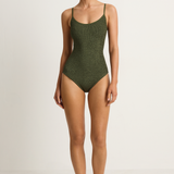 Hunza G Coverage Pamela One Piece - Metallic Khaki