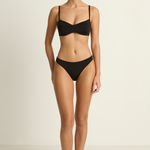Peony Contour Bralette Essential String Pant - Noir