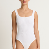 Hunza G Square Neck One Piece - White