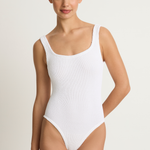 Hunza G Square Neck One Piece - White