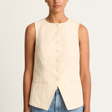 Apiece Apart Marca Tunic Vest - Ecru