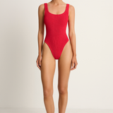 Hunza G Square Neck One Piece - Red