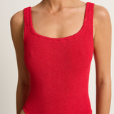 Hunza G Square Neck One Piece - Red