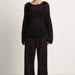 Mikoh Mehetia Knit Drop Shoulder Long Sleeve Top - Night