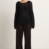 Mikoh Mehetia Knit Drop Shoulder Long Sleeve Top - Night