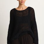 Mikoh Mehetia Knit Drop Shoulder Long Sleeve Top - Night