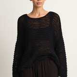 Mikoh Mehetia Knit Drop Shoulder Long Sleeve Top - Night