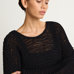Mikoh Mehetia Knit Drop Shoulder Long Sleeve Top - Night