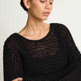 Mikoh Mehetia Knit Drop Shoulder Long Sleeve Top - Night