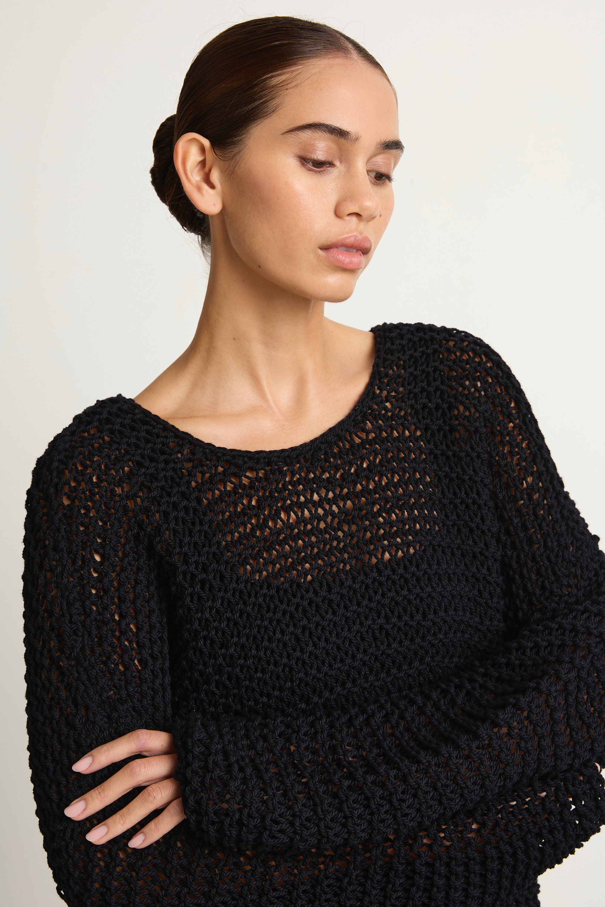 Mikoh Mehetia Knit Drop Shoulder Long Sleeve Top - Night
