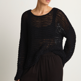 Mikoh Mehetia Knit Drop Shoulder Long Sleeve Top - Night