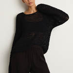 Mikoh Mehetia Knit Drop Shoulder Long Sleeve Top - Night